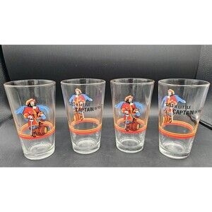 Captain Morgan Rum Pint Set of 4 Glasses Bar Ware Got A Little Captain In You?